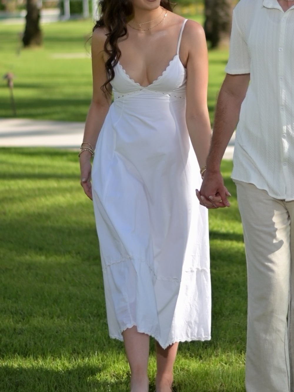 White Sim & Sam maxi dress
